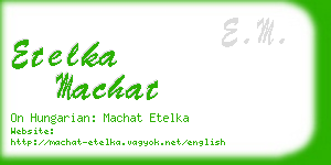 etelka machat business card